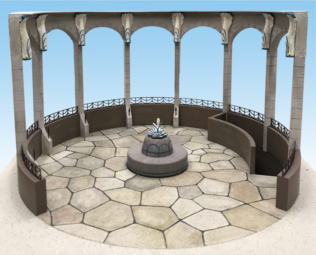 オンラインゲーム「ファンタジア」の背景模型