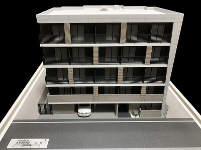 経堂エリア　デザイナーズマンション
外観模型