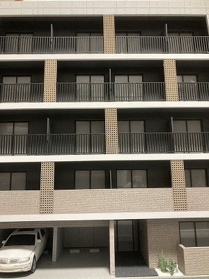 経堂エリア　デザイナーズマンション
外観模型