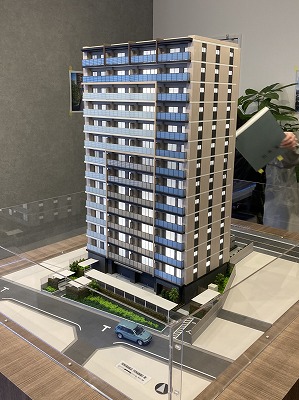 船堀エリアの分譲マンション模型