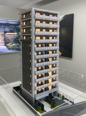 西日暮里エリアの分譲マンション模型