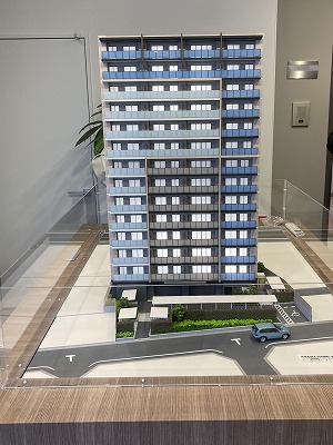 船堀エリア マンション模型
販売促進用 内照式 外観模型