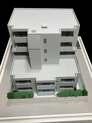 経堂エリア　デザイナーズマンション
外観模型
