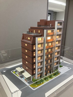 西日暮里エリアの分譲マンション模型