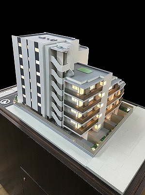 南千住エリアの分譲マンション模型
