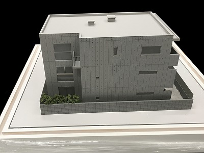 自由が丘エリア　デザイナーズマンション　外観模型