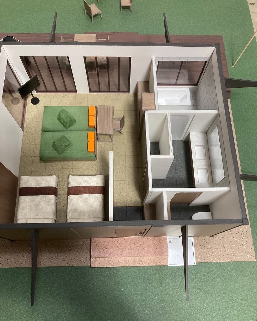 リゾート施設模型
コテージタイプ