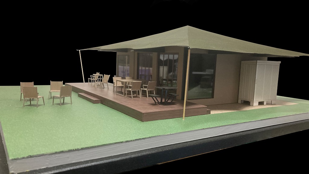 リゾート施設模型
コテージタイプ